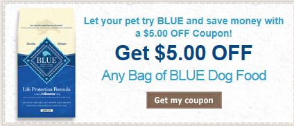 Blue basic dog sales food coupons