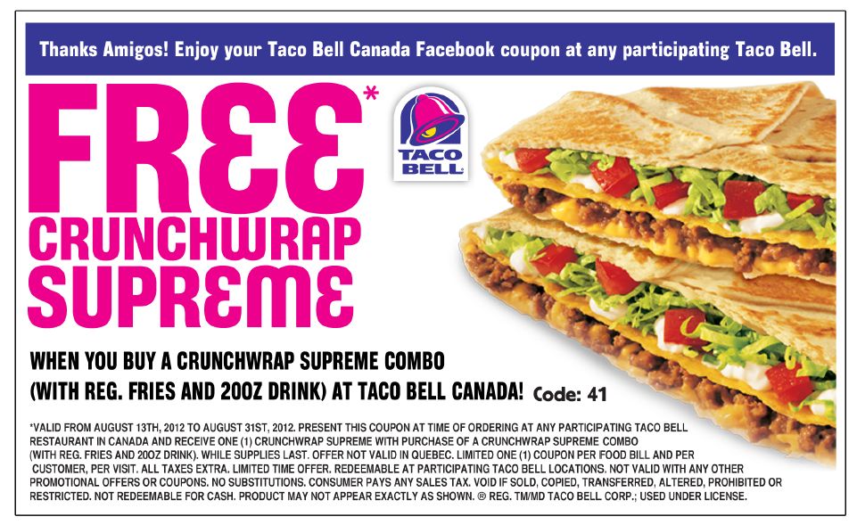 Taco Bell Coupons at Victor King blog